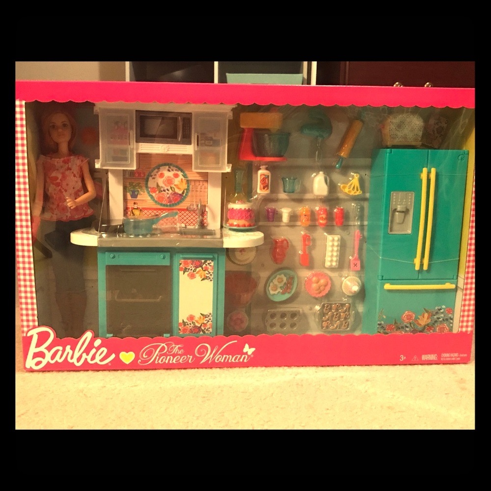 The Pioneer Woman Barbie Kitchen Set with Doll